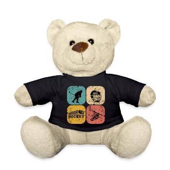 Ice Hockey - Teddy Bear - black - Front