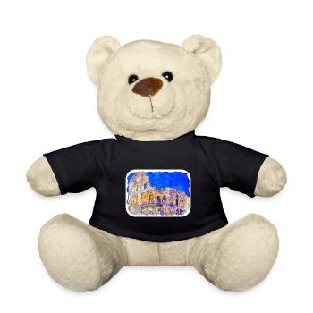 Rom Italien Aquarell Skizze Handgezeichnetes Gemälde - Teddy - Schwarz - Vorne