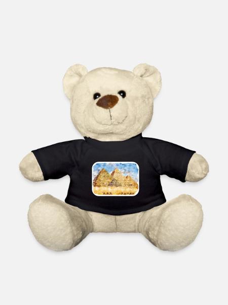 Kairo Ägypten Aquarell Skizze Gezeichnete Illustration - Teddy - Schwarz