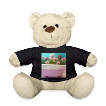 Fleurs dans la baignoire Pink Beautiful II - Nounours - noir - Devant