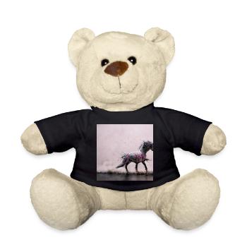 Baby Pferd Rosa Grau Springen - Teddy - Schwarz - Vorne