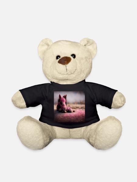 Baby horse lies on the floor Rosa IV - Teddy Bear - black