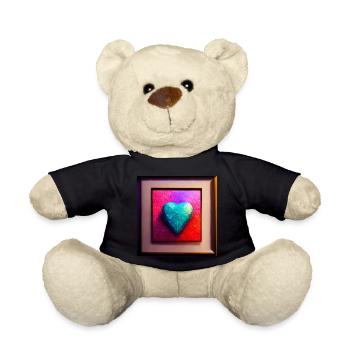 Heart Abstract Photorealistic VI - Teddy Bear - black - Front