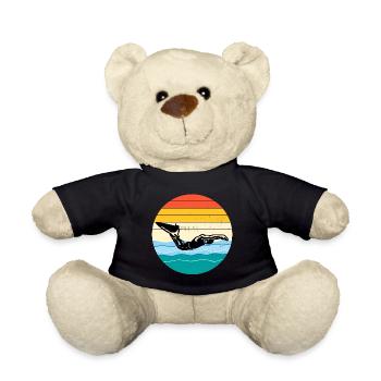 Finswimming Swimming Swimmer Swim Water sport - Teddy Bear - black - Front
