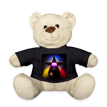 Star Abstract Photorealistic IV - Teddy Bear - black - Front