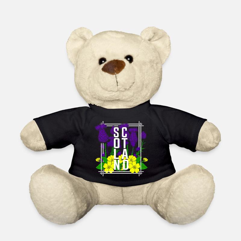 Scotland Flowers - Teddy Bear - black