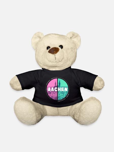 Aachen Deutschland Stadt Skyline Heimat Liebe - Teddy - Schwarz
