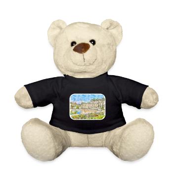Wien Österreich Aquarell Skizze Malerei - Teddy - Schwarz - Vorne