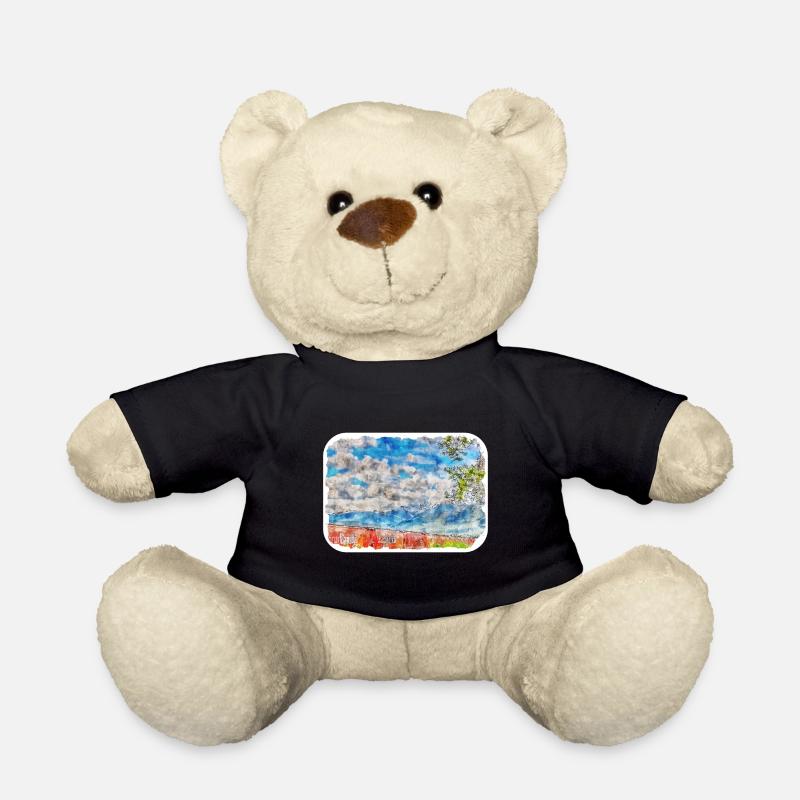 Kanada Aquarellskizze Handgezeichnete Illustration - Teddy - Schwarz