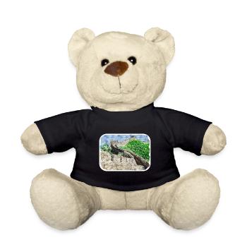 China Watercolor Sketch Hand Drawn Illustration - Teddy Bear - black - Front