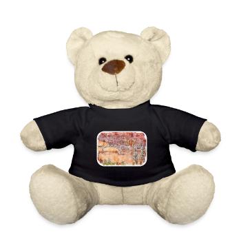 Budapest Ungarn Aquarell Skizze Illustration - Teddy - Schwarz - Vorne