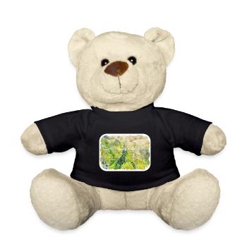 Scotland UK Watercolor Sketch Drawn Illustration - Teddy Bear - black - Front