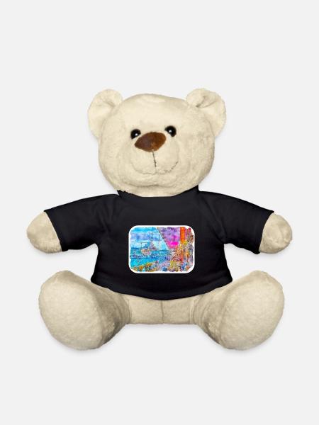 Istanbul Türkei Aquarell Skizze Zeichnung Zeichnung - Teddy - Schwarz