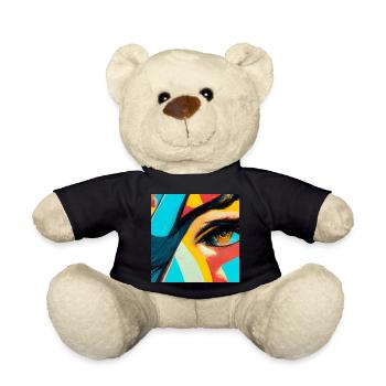 Comic Pop Art - Teddy - Schwarz - Vorne