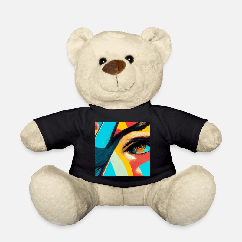 comic pop art - Teddy Bear - black