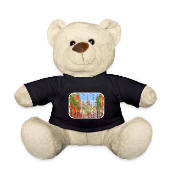 San Miguel De Allende Mexico Watercolor Sketch Dra - Teddy Bear - black - Front
