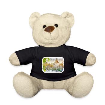 Rom Italien Aquarell Skizze Handgezeichnetes Gemälde - Teddy - Schwarz - Vorne