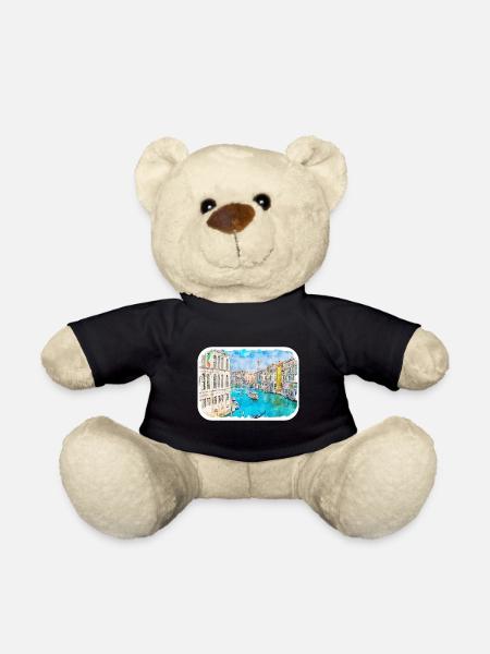 Venedig Italien Aquarellskizze - Teddy - Schwarz