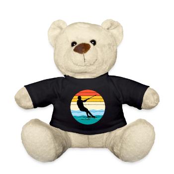 Barfuß Skifahren Wassersport Vintage Retro - Teddy - Schwarz - Vorne