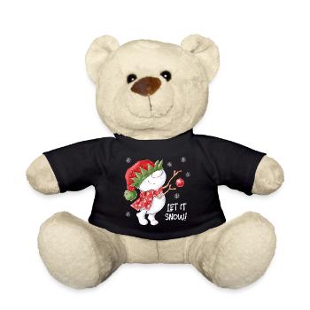 Let it snow! - Teddy Bear - black - Front