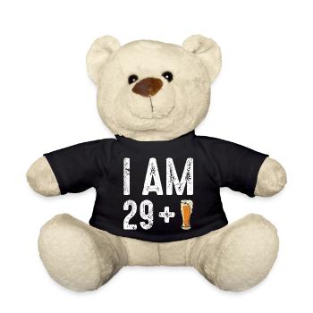 Ich bin 29 plus Bier - Teddy - Schwarz - Vorne