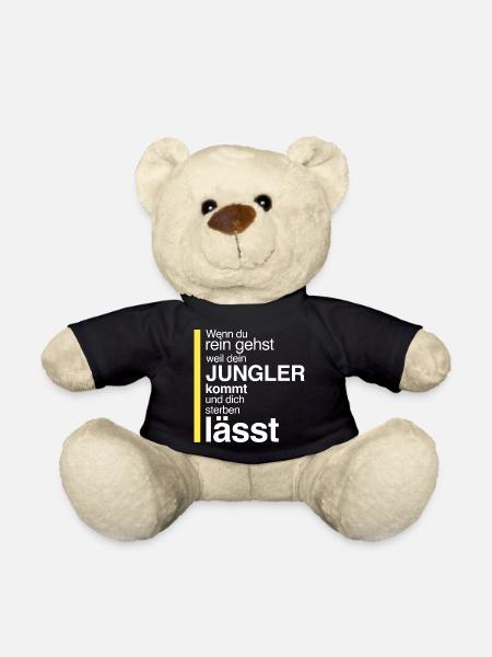 wenn du rein gehst und niemand hilft - Teddy - Schwarz