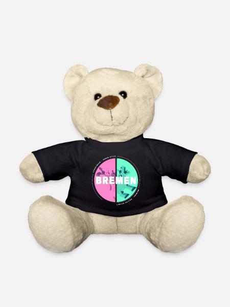 Bremen Deutschland Stadt Skyline Heimat Liebe - Teddy - Schwarz