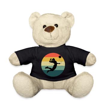 Herren Volleyball Damen Volleyballer Volley - Teddy - Schwarz - Vorne