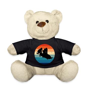 Bobsleigh Riding Bobsleigh Track Bobsleigh Women Men - Teddy Bear - black - Front