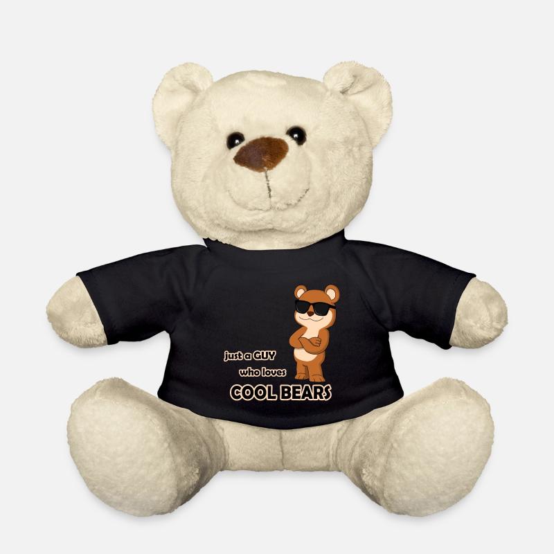 Ein Kerl der coole Bären liebt - lustiger Teddy - Teddy - Schwarz