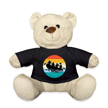 Vintage Retro Rafting Team Raft White Water Rafter - Nounours - noir - Devant