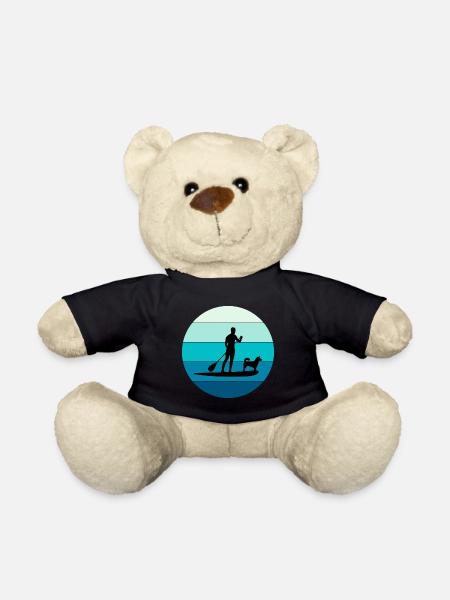 Paddleboarding Paddleboard Paddel Wassersport Hund - Teddy - Schwarz