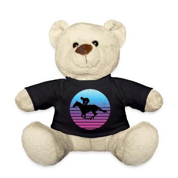 Hunting Riding Equestrian Riding Horse Riding - Teddy Bear - black - Front