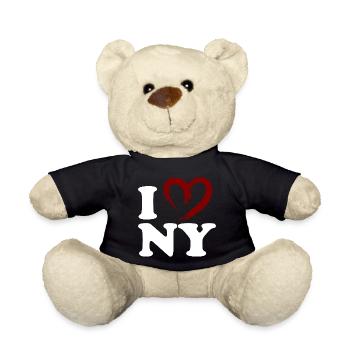 HeartNY City Motif - Teddy Bear - black - Front