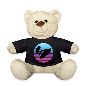 Men's Jetski Water Sports Jet Ski Riding Jet Skiing - Teddy Bear - black - Front