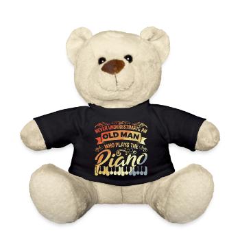 Unterschätze nie einen alten Mann mit Klavier - Teddy - Schwarz - Vorne
