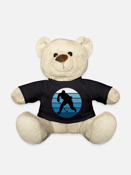 Herren Ice Hockey player Damen Eishockey spielen - Teddy - Schwarz