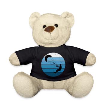 Kitesurfing Women Kitesurfer Kitesurf Kiting - Teddy Bear - black - Front