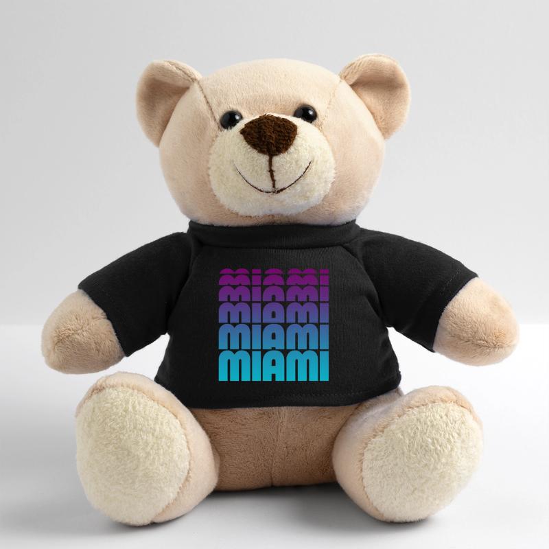 Miami Gradient Grid Teddy Bear