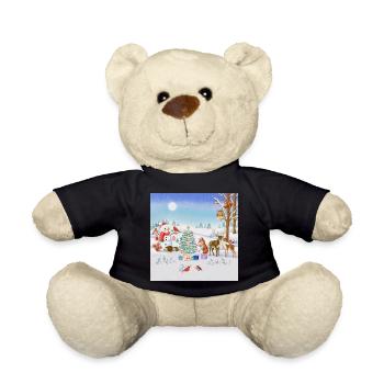 Conte de fées de Noël-hiver - Nounours - noir - Devant