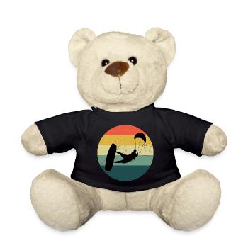 Kiten Kitesurfing Kitesurfen Kite Kitesurf - Teddy Bear - black - Front