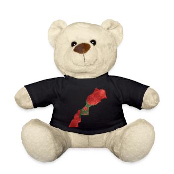 Marokko - Landesgrenze in Nationalfahne - Teddy - Schwarz - Vorne