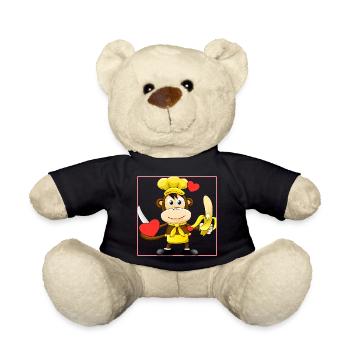 Bananen Affe kocht - Teddy - Schwarz - Vorne