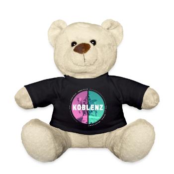 Koblenz Deutschland Stadt Skyline Heimat Liebe - Teddy - Schwarz - Vorne