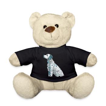 Nette dalmatinische Hunderasse Kopf Cartoon Illustration - Teddy - Schwarz - Vorne