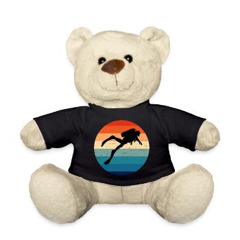 Diving Men Free Dive Women Scuba Diving - Teddy Bear - black - Front