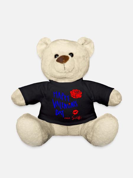 happy Valentines Day - Teddy - Schwarz