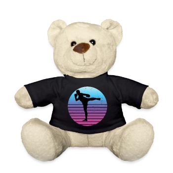 Women's Thai Boxing Thai Muay Thai Men - Teddy Bear - black - Front