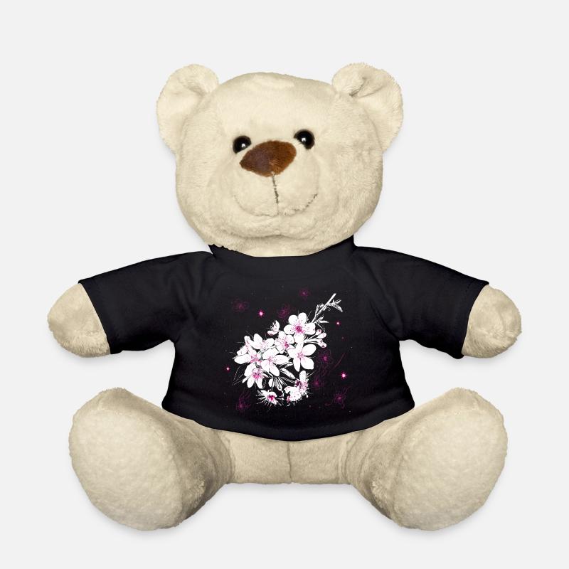 Kirschblüten Sakura Frühling - Teddy - Schwarz