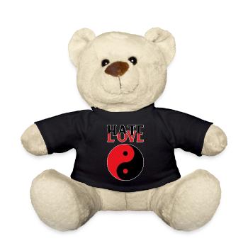 Yin Yang Liebe Hass - Teddy - Schwarz - Vorne